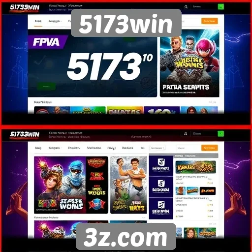 Evolução da interface do site 5173win